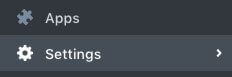 Shopify settings button