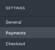 Shopify settings payment button